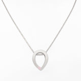 Pink Droplet Silver Necklace - Diavo Jewels