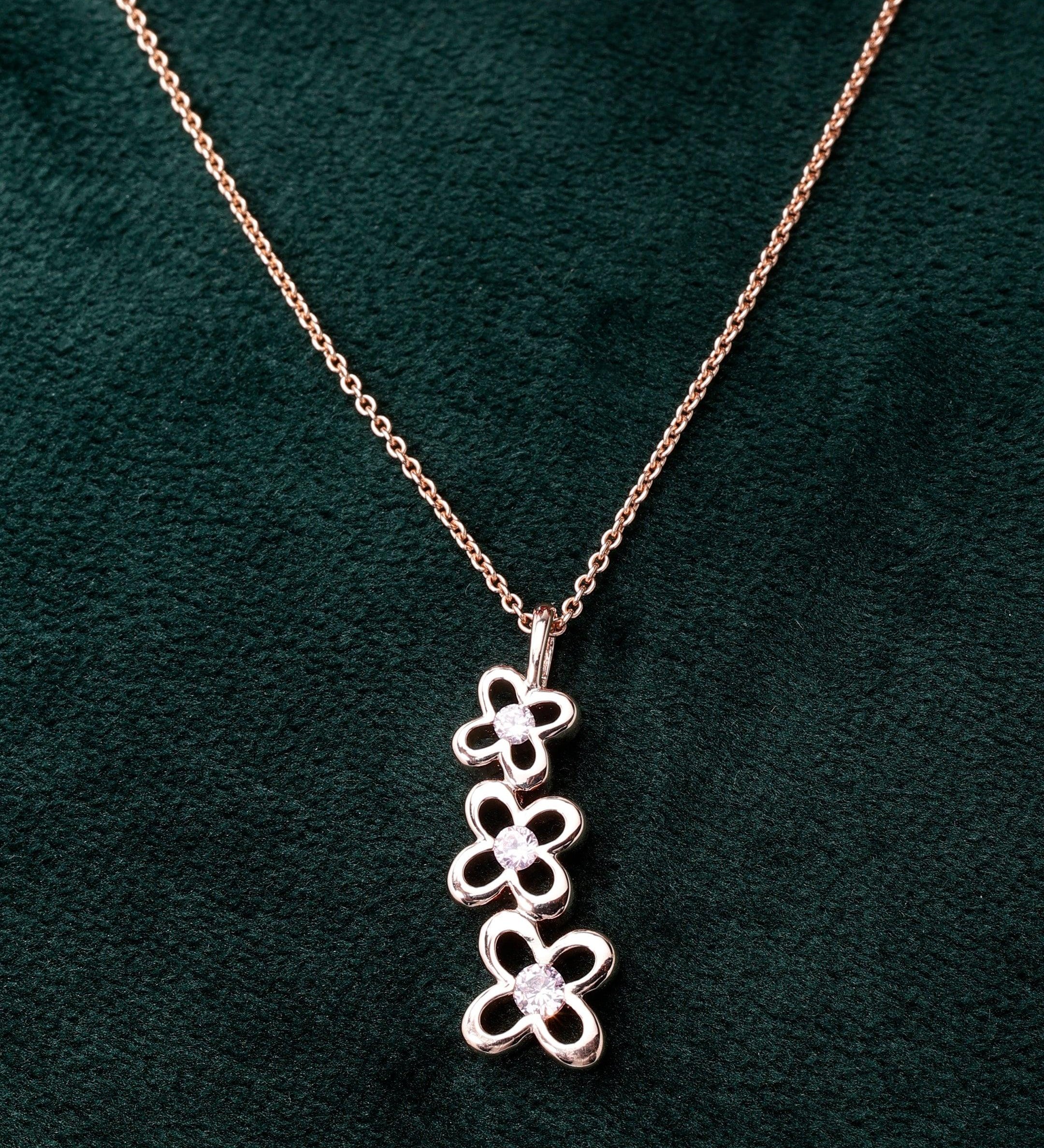 Trio Clover Sterling Silver Necklace - Diavo Jewels