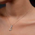 Charming Crescent Silver Necklace - Diavo Jewels