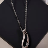 Charming Crescent Silver Necklace - Diavo Jewels