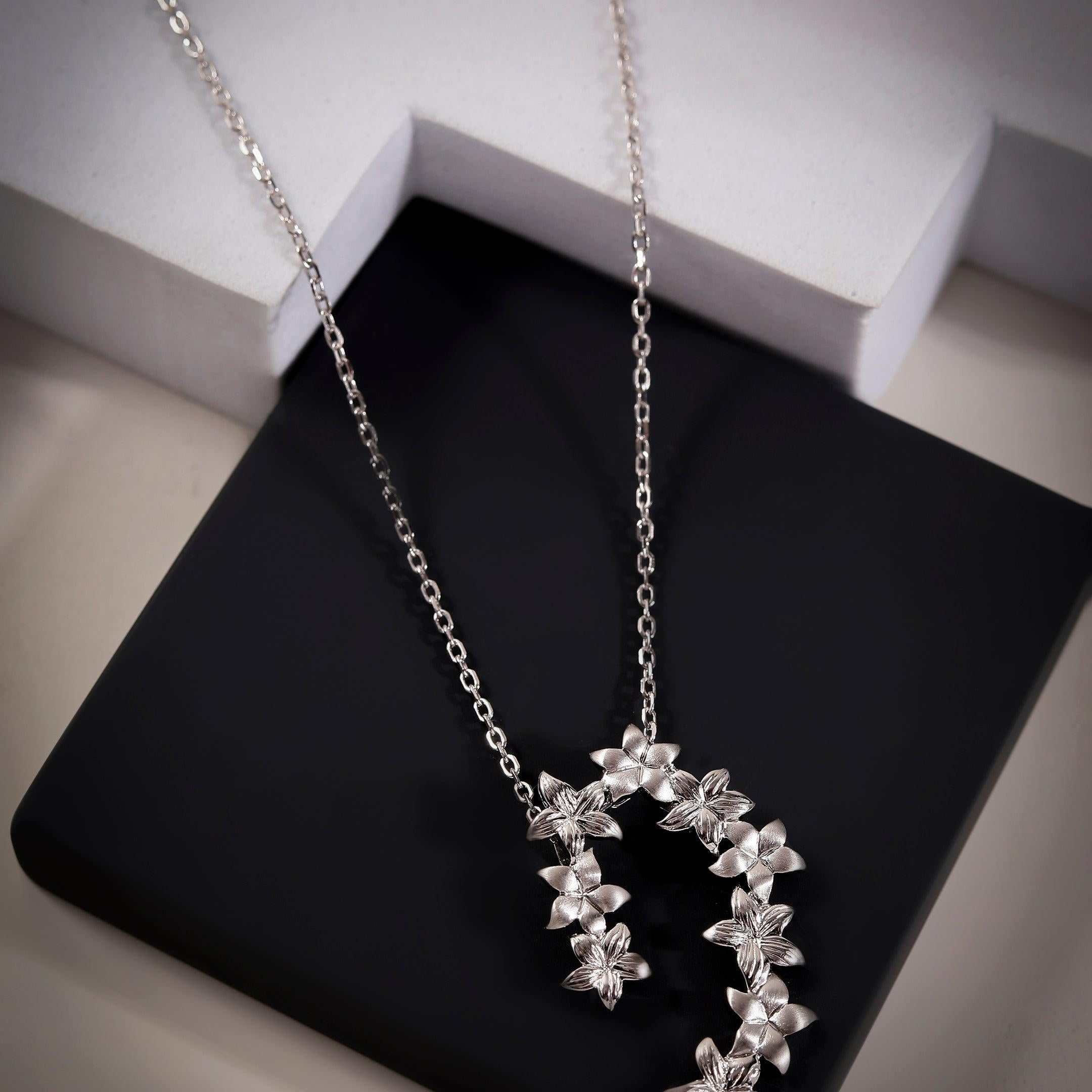 Blooms within My Heart Silver Pendant