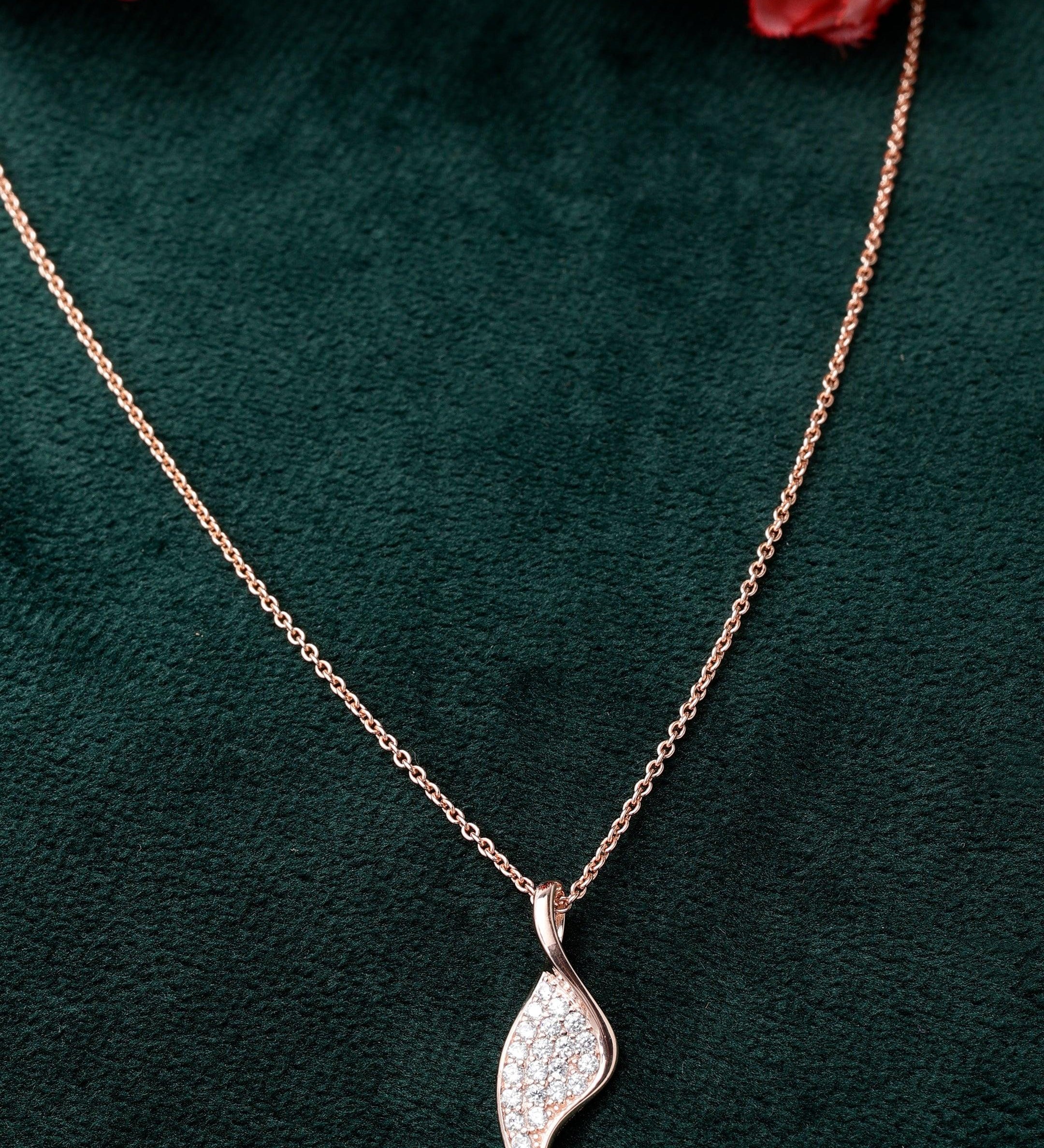 Dazzling Silver Zircon Necklace - Diavo Jewels