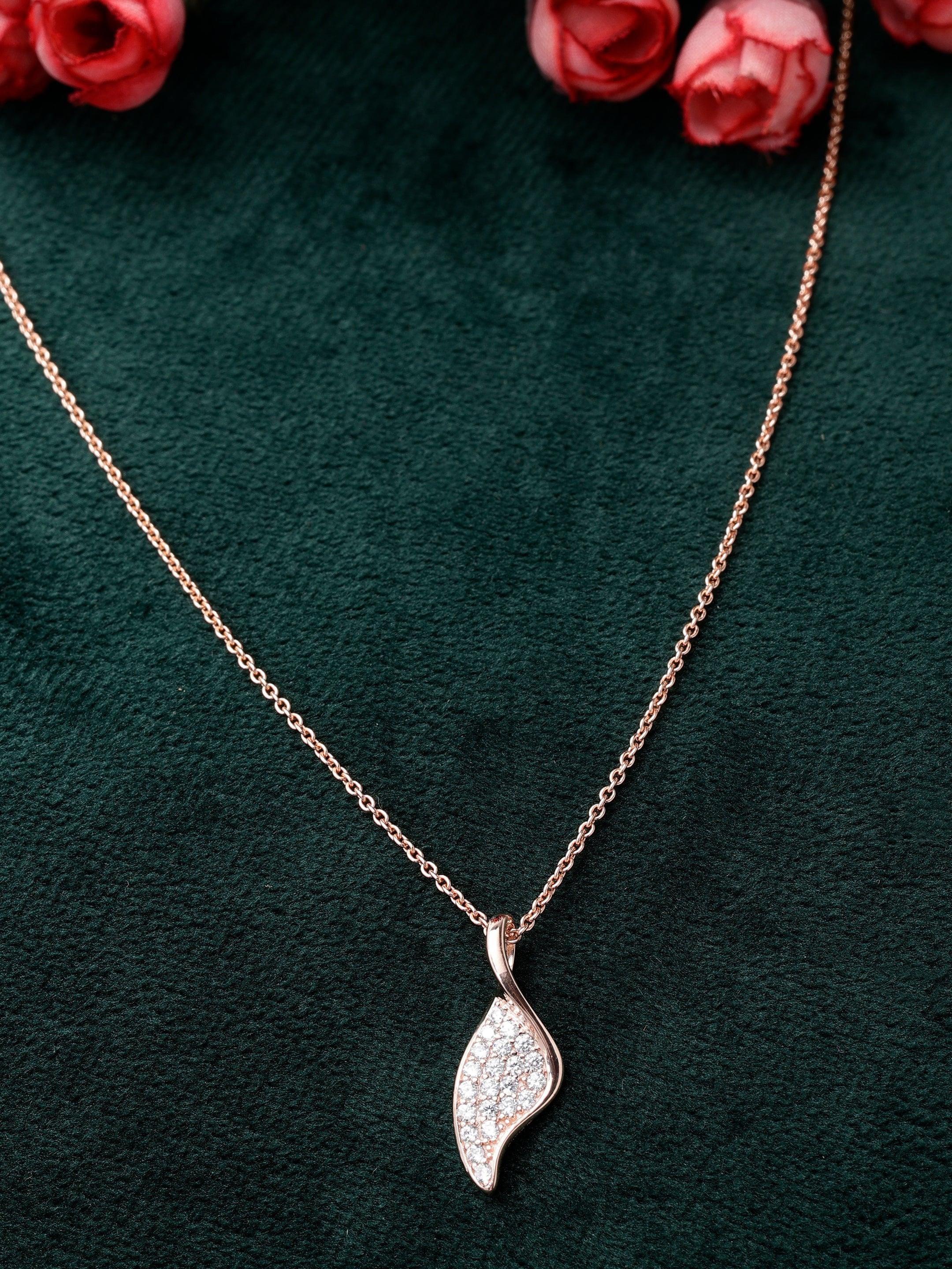 Dazzling Silver Zircon Necklace - Diavo Jewels