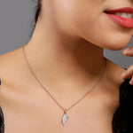 Dazzling Silver Zircon Necklace - Diavo Jewels