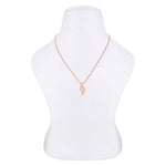 Curved Eye Rose Gold Plated Silver Necklace - Diavo Jewels