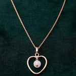 Rose Quartz Heart Silver Necklace - Diavo Jewels