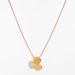 Golden Trinity CZ Silver Necklace - Diavo Jewels