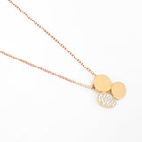 Golden Trinity CZ Silver Necklace - Diavo Jewels