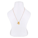 Golden Trinity CZ Silver Necklace - Diavo Jewels