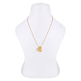 Golden Trinity CZ Silver Necklace - Diavo Jewels