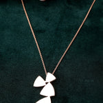 Tranquil Triangles Rose Gold Plated Silver Necklace - Diavo Jewels