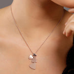 Tranquil Triangles Rose Gold Plated Silver Necklace - Diavo Jewels