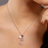 Tranquil Triangles Rose Gold Plated Silver Necklace