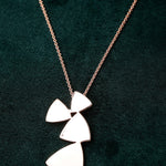 Tranquil Triangles Rose Gold Plated Silver Necklace - Diavo Jewels