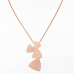 Tranquil Triangles Rose Gold Plated Silver Necklace - Diavo Jewels