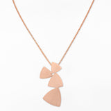 Tranquil Triangles Rose Gold Plated Silver Necklace - Diavo Jewels