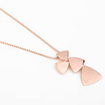 Tranquil Triangles Rose Gold Plated Silver Necklace - Diavo Jewels