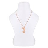 Tranquil Triangles Rose Gold Plated Silver Necklace