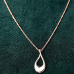 Roseate Pear Silver Necklace - Diavo Jewels