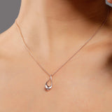 Roseate Pear Silver Necklace - Diavo Jewels