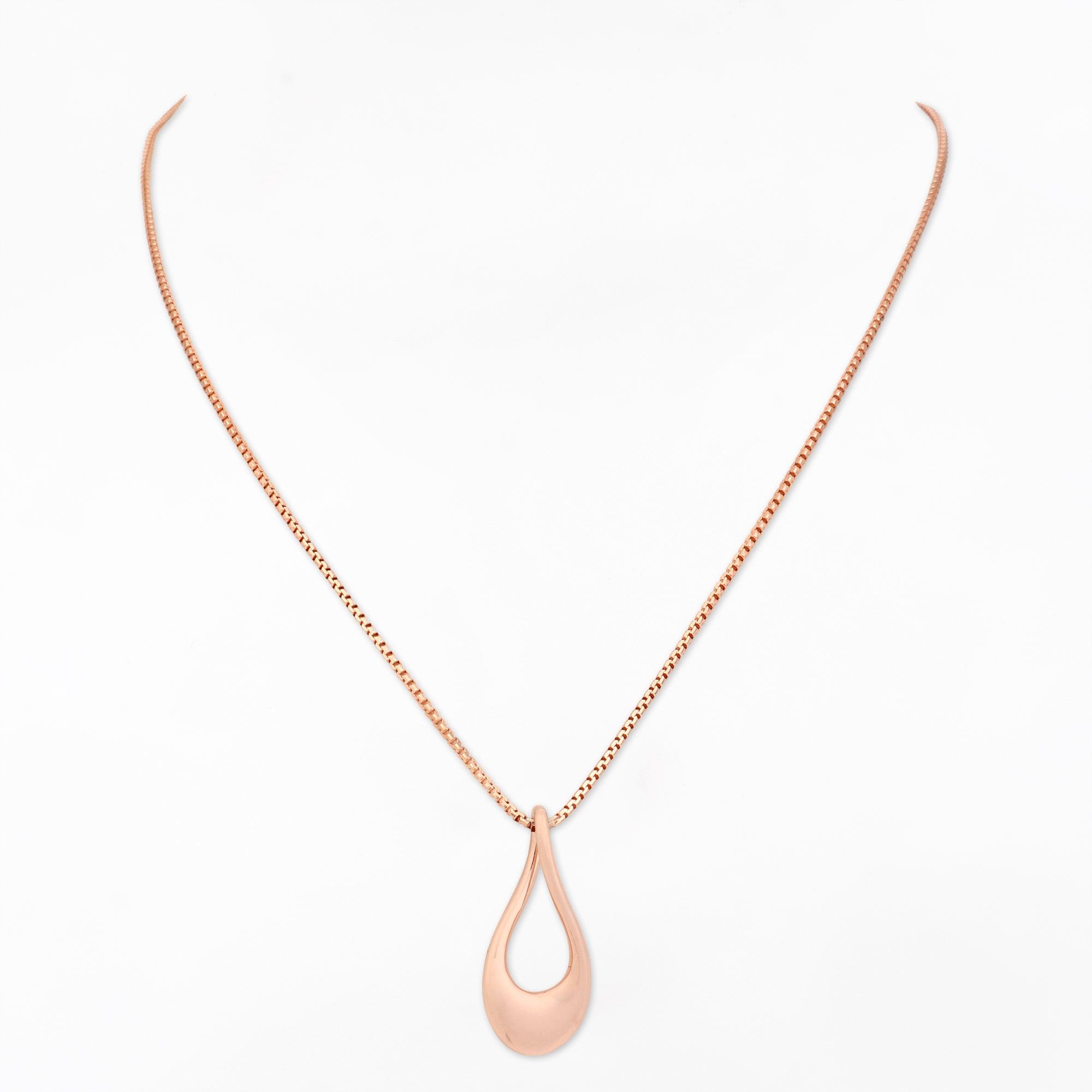 Roseate Pear Silver Necklace - Diavo Jewels