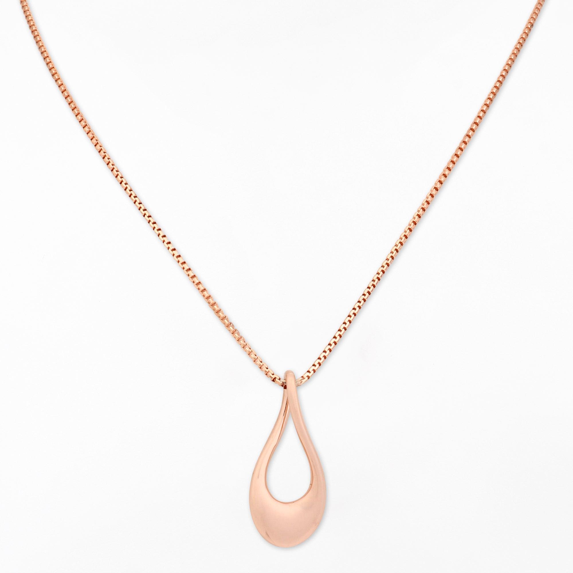 Roseate Pear Silver Necklace - Diavo Jewels