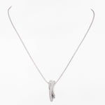 Zircon Crossover Silver Necklace - Diavo Jewels