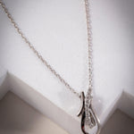 Czara Paisley Rhodium Plated Silver Necklace - Diavo Jewels