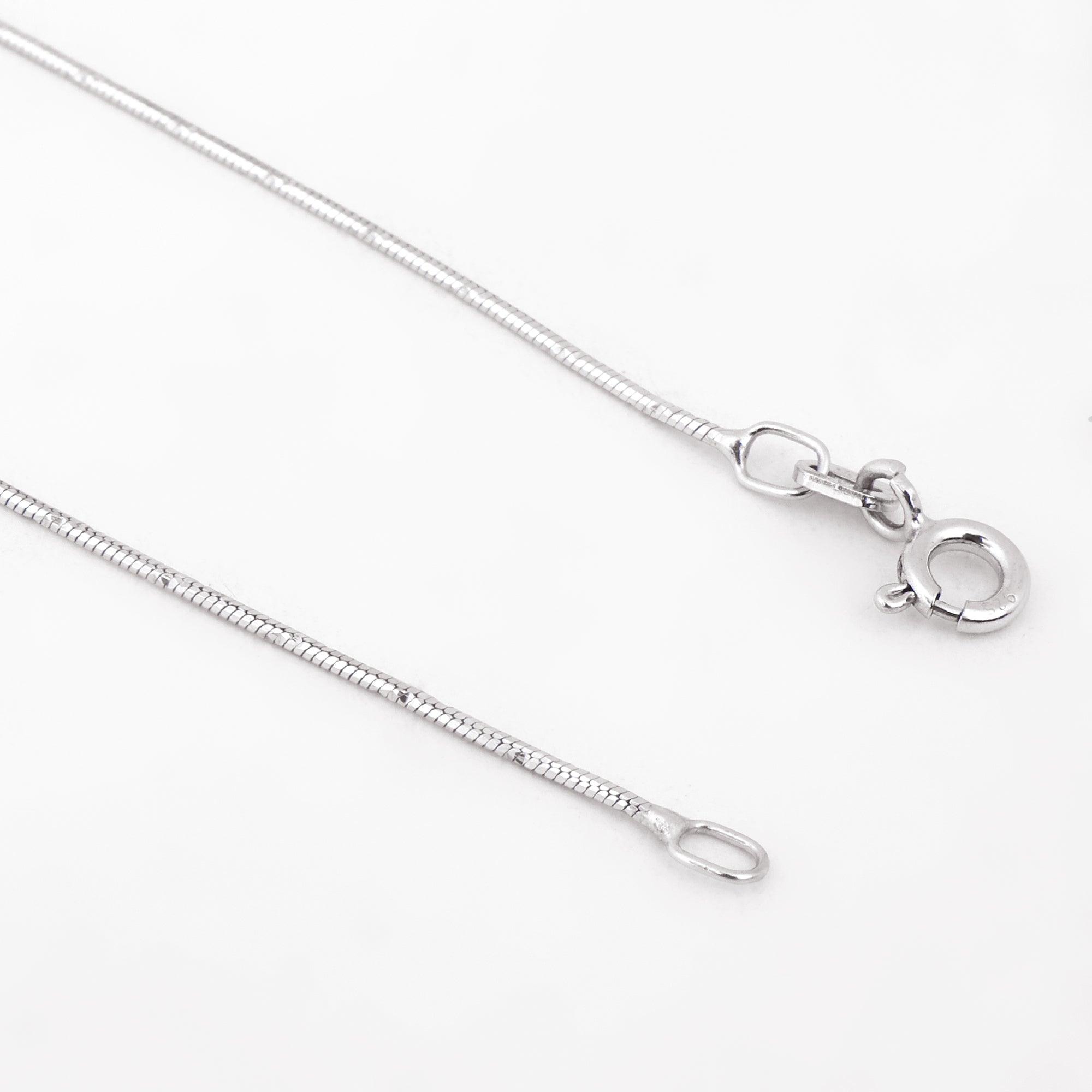 Czara Paisley Rhodium Plated Silver Necklace - Diavo Jewels