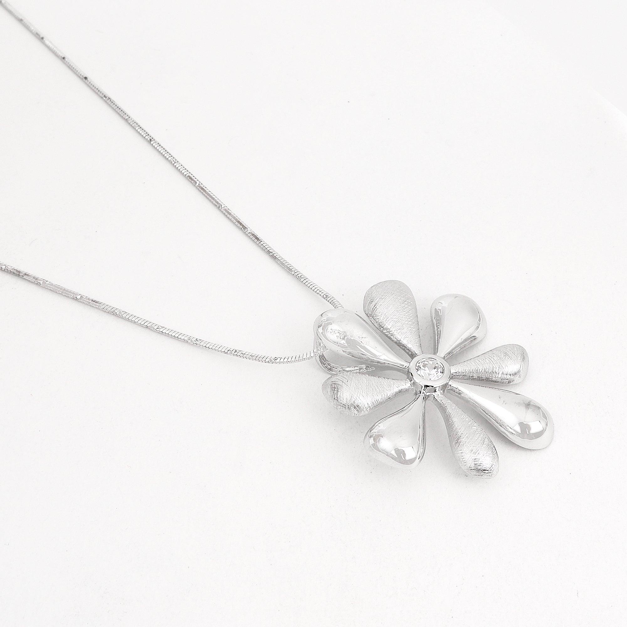 Lily CZ Silver Necklace - Diavo Jewels