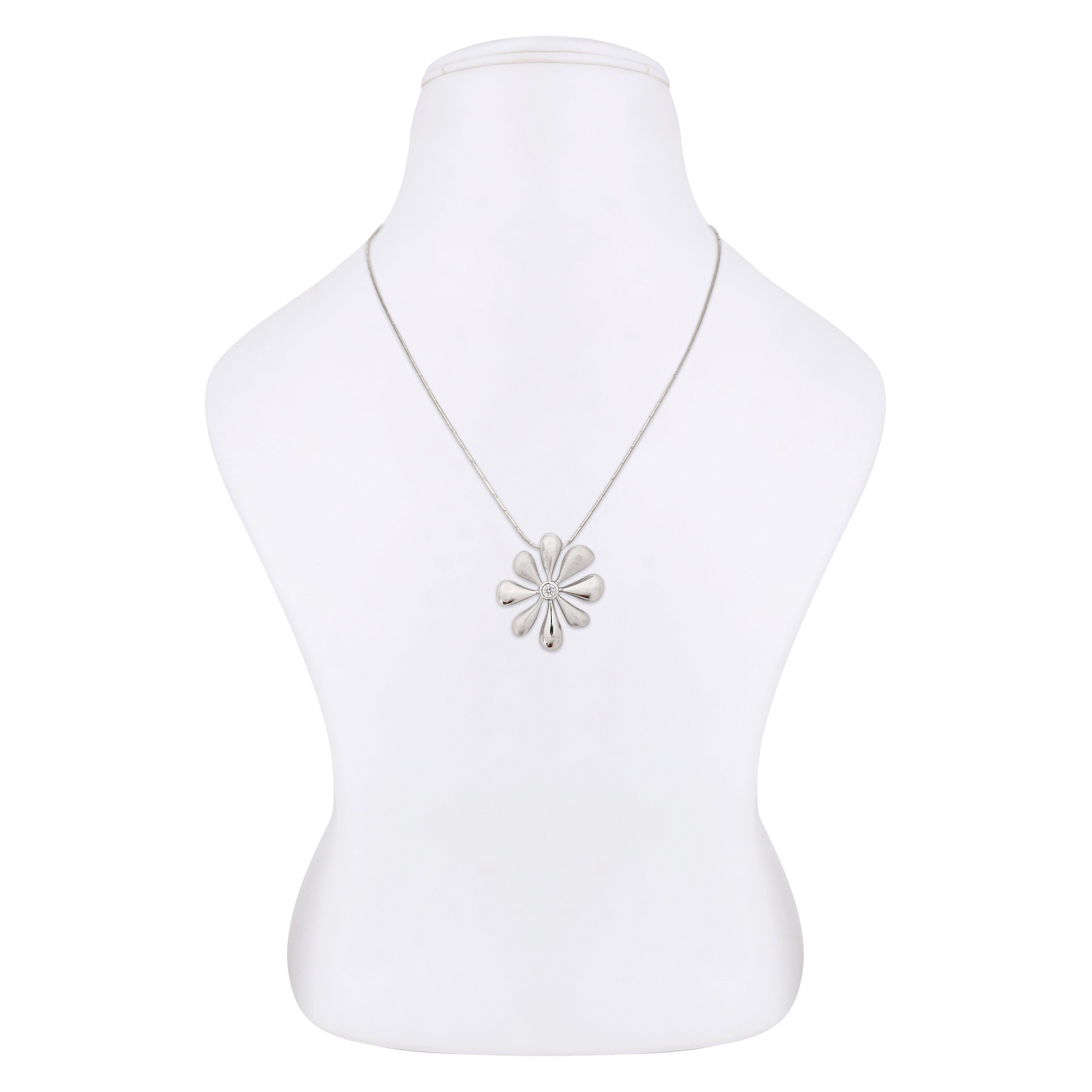 Lily CZ Silver Necklace - Diavo Jewels