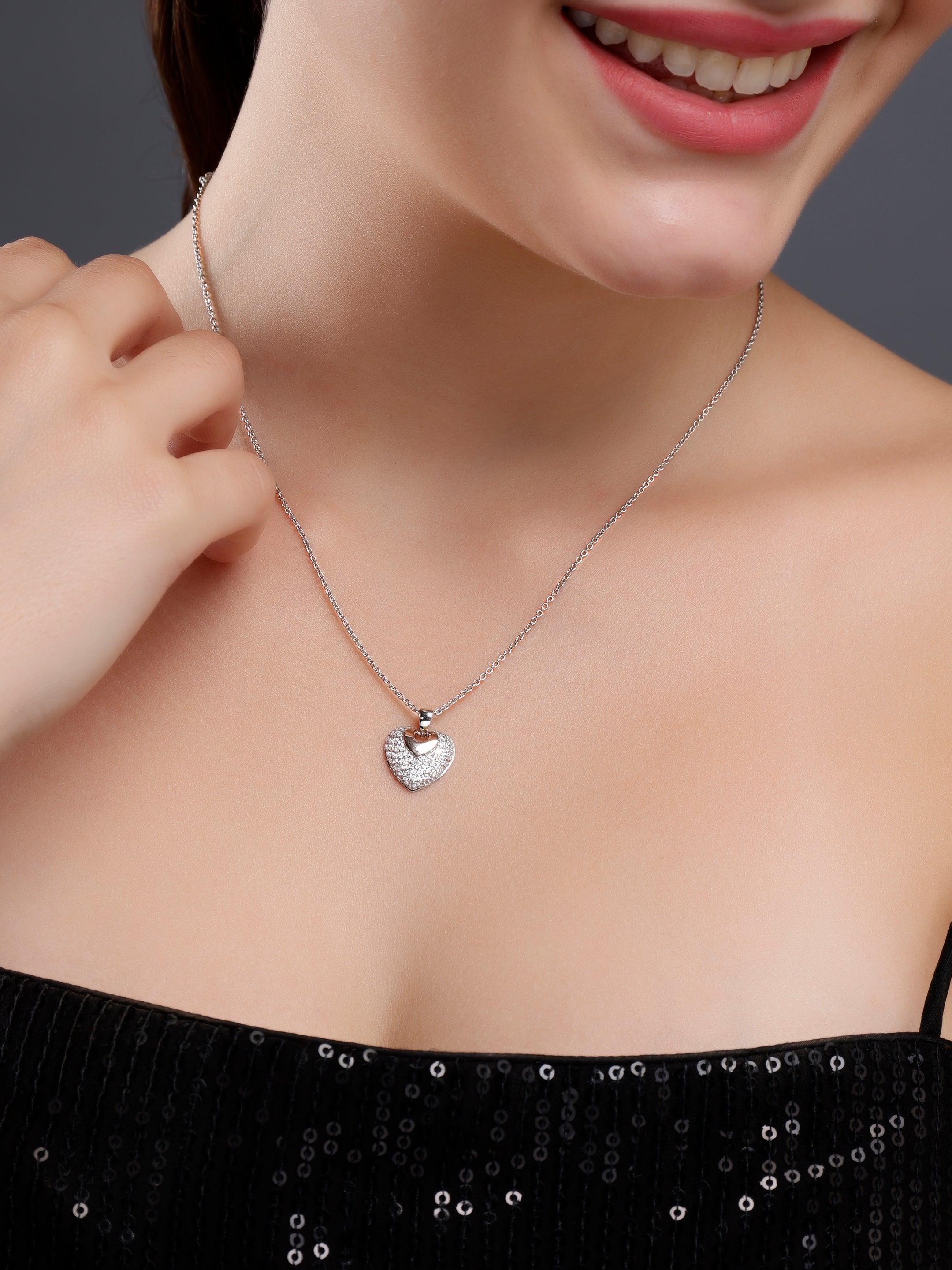 Heart of Amore Silver Necklace - Diavo Jewels