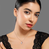 Gleaming Duo-Tone Heart Silver Necklace - Diavo Jewels