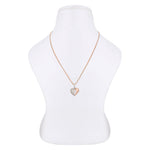 Gleaming Duo-Tone Heart Silver Necklace - Diavo Jewels