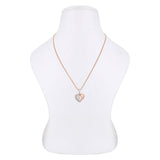 Gleaming Duo-Tone Heart Silver Necklace - Diavo Jewels