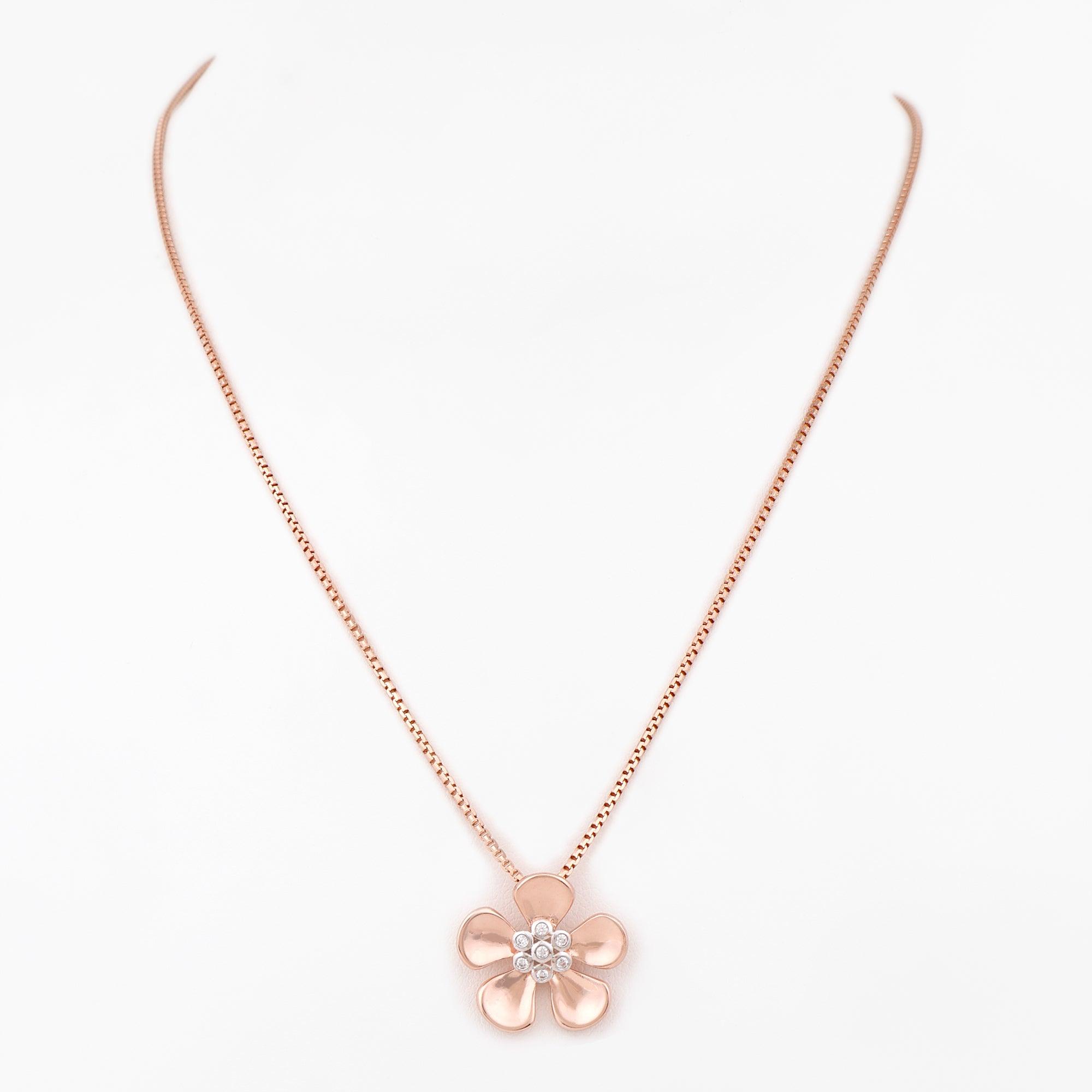 Petals of Perfection Silver Necklace - Diavo Jewels