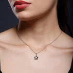 Petite Floral Silver Necklace - Diavo Jewels