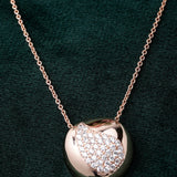 Glistening Paisley Pebble Silver Necklace - Diavo Jewels