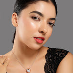 Glistening Paisley Pebble Silver Necklace - Diavo Jewels