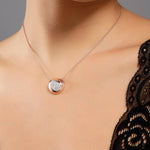 Glistening Paisley Pebble Silver Necklace - Diavo Jewels