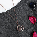 Round Swirl Silver Necklace - Diavo Jewels