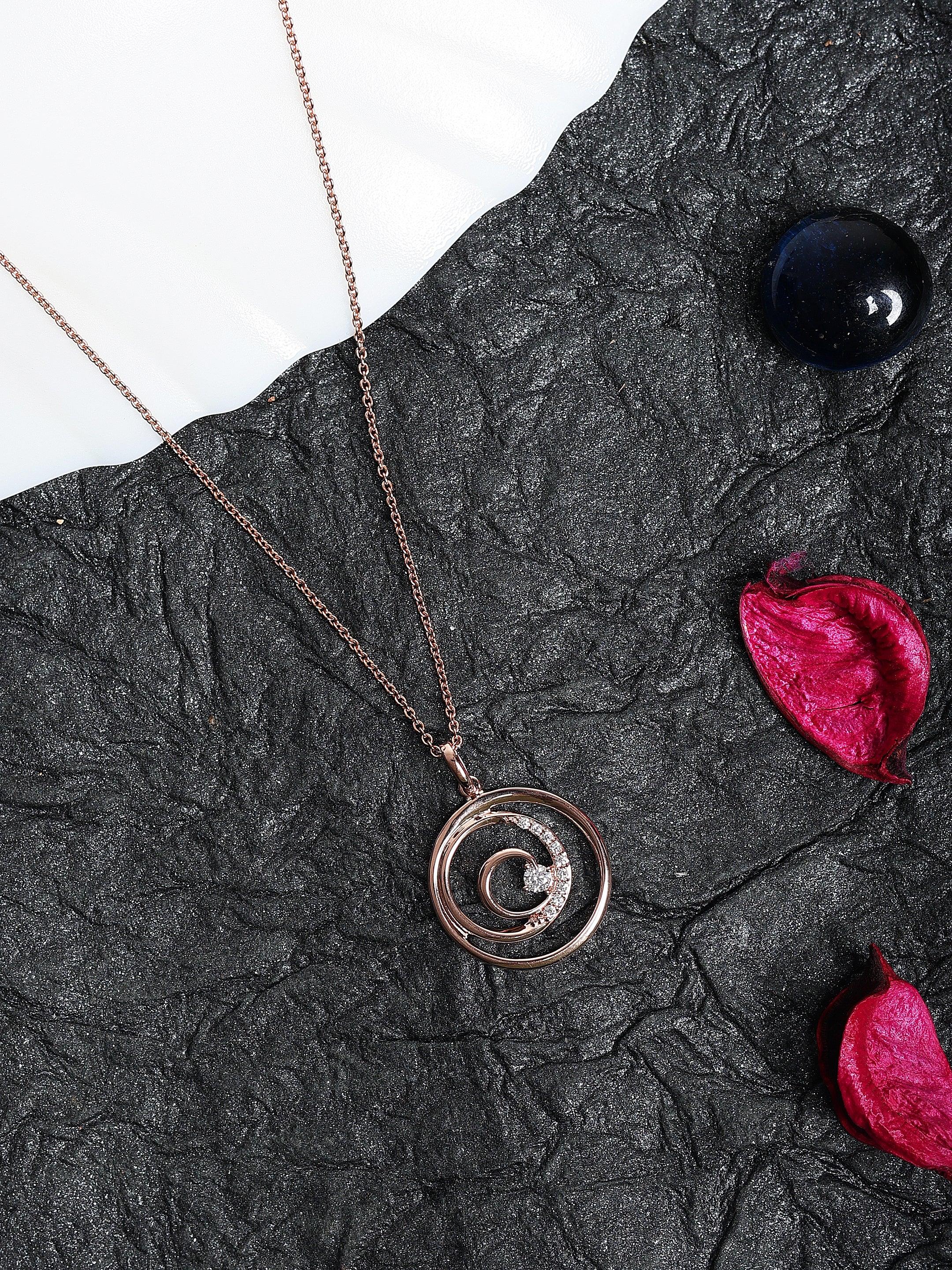 Round Swirl Silver Necklace - Diavo Jewels