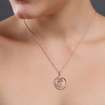 Round Swirl Silver Necklace - Diavo Jewels