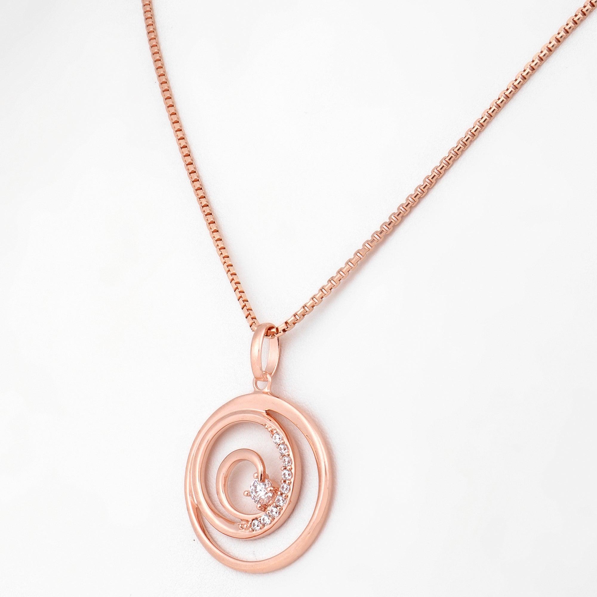 Round Swirl Silver Necklace - Diavo Jewels