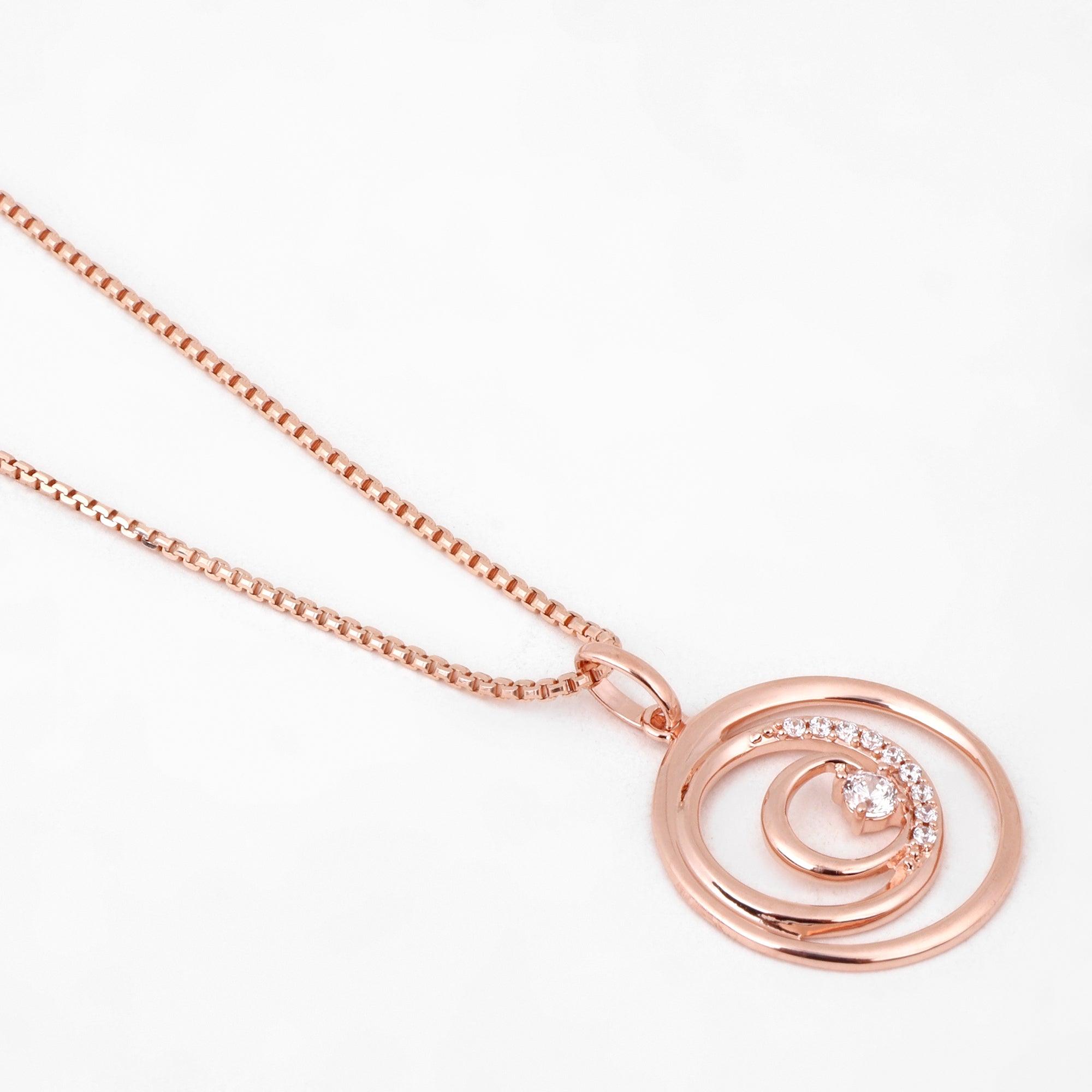 Round Swirl Silver Necklace - Diavo Jewels