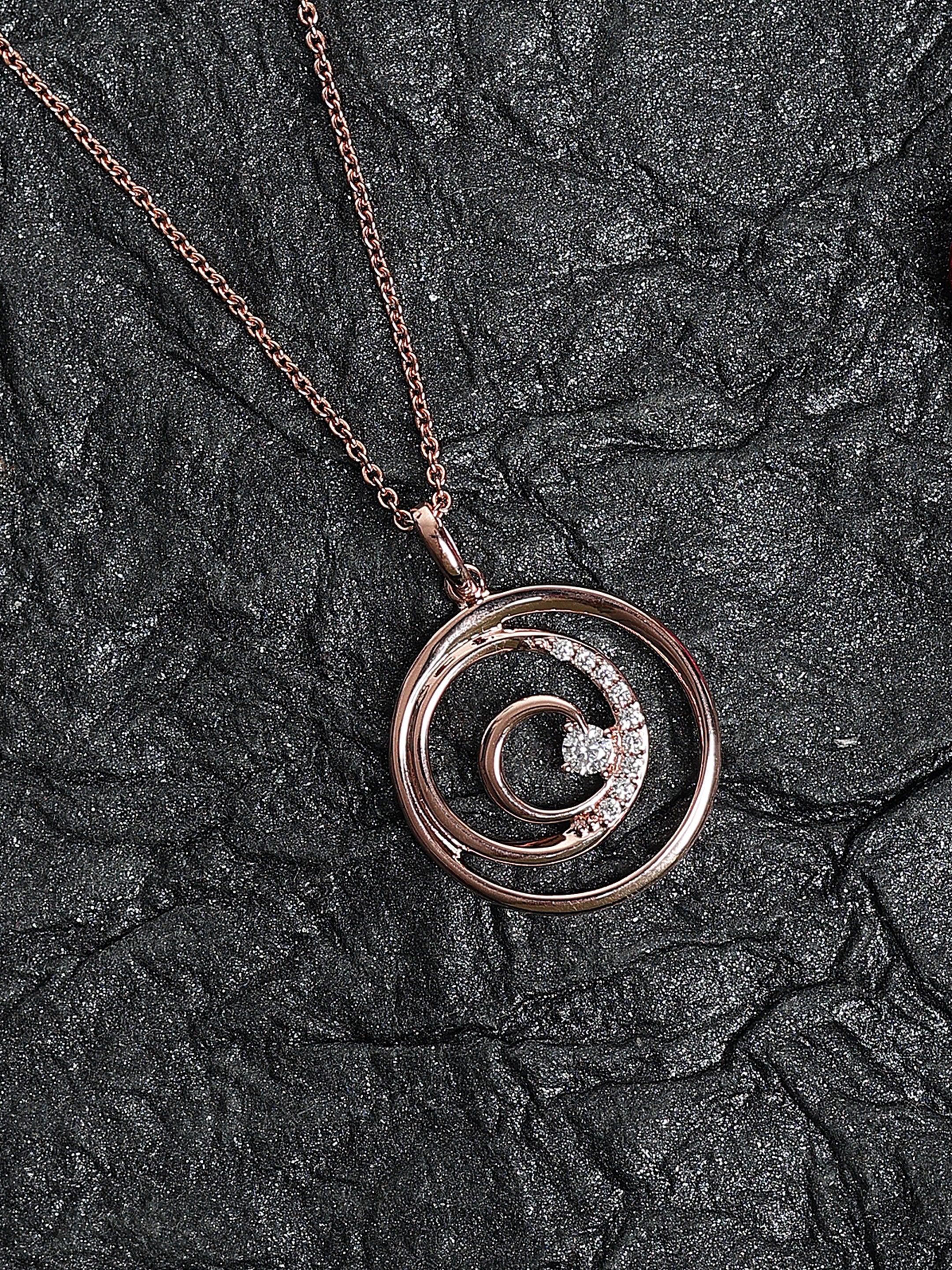 Round Swirl Silver Necklace - Diavo Jewels