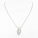 Rhodium Plated Enigma Gaze Silver Necklace - Diavo Jewels