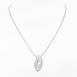 Rhodium Plated Enigma Gaze Silver Necklace - Diavo Jewels