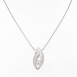 Rhodium Plated Enigma Gaze Silver Necklace - Diavo Jewels