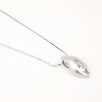 Rhodium Plated Enigma Gaze Silver Necklace - Diavo Jewels